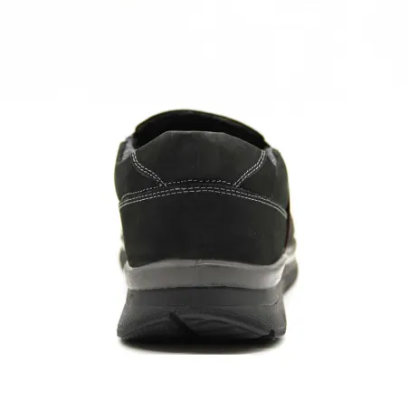 Chaussures Drill noires sans lacets en cuir imperméable