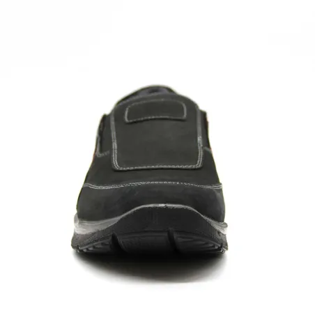 Chaussures Drill noires sans lacets en cuir imperméable