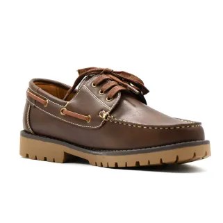 Chaussures bateau marron semelle crantée 40-46 pour extérieur