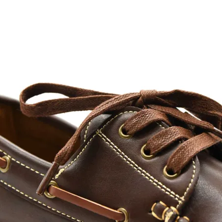 Chaussures bateau marron semelle crantée 40-46 pour extérieur