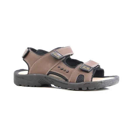 Sandales homme marron scratch - Confort et praticité