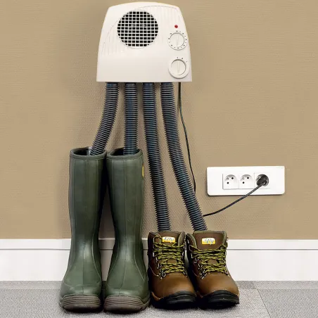 Séchoir électrique 4 tuyaux pour bottes et chaussures