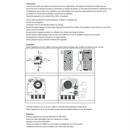 Séchoir électrique 4 tuyaux pour bottes et chaussures