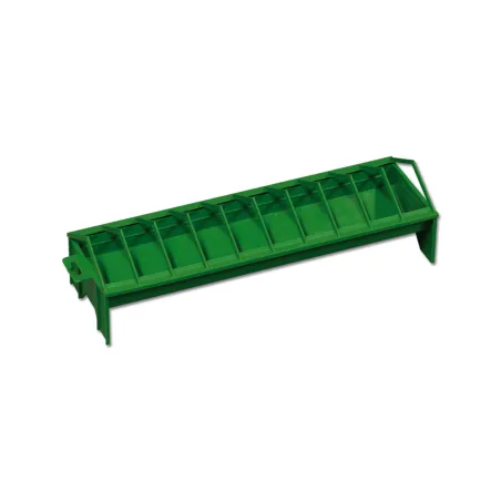 Mangeoire linéaire volailles 50 cm en plastique vert