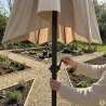 Parasol rond Ø2,7m beige - Toile polyester 160g/m²