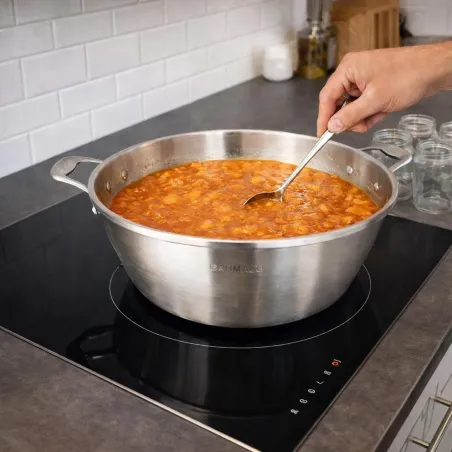 Bassine inox Ø38 cm - Confitures tous feux - Parois évasées