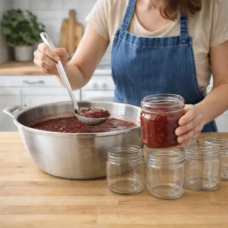Bassine inox Ø38 cm - Confitures tous feux - Parois évasées