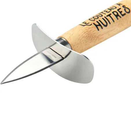 Couteau à huître Pradel - Inox et manche bois 13,8 cm