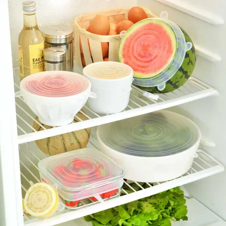 Couvercles silicone ajustables 6 tailles 6,5-26cm