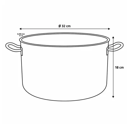 Braisière inox Ø32cm - Résistante et polyvalente