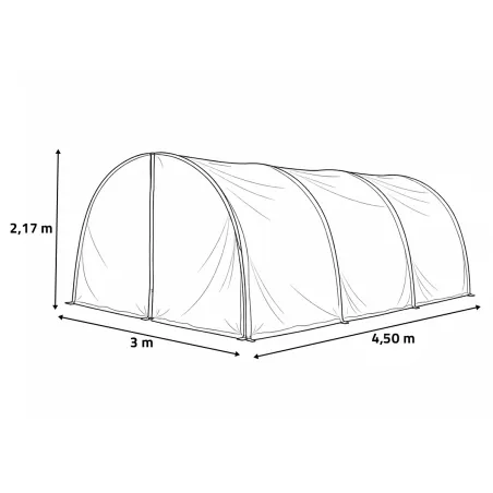 Serre jardin 3x4,5m - Essentielle pour cultures protégées