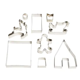 Kit 9 emporte-pièces Noël 3D - Formes festives maison