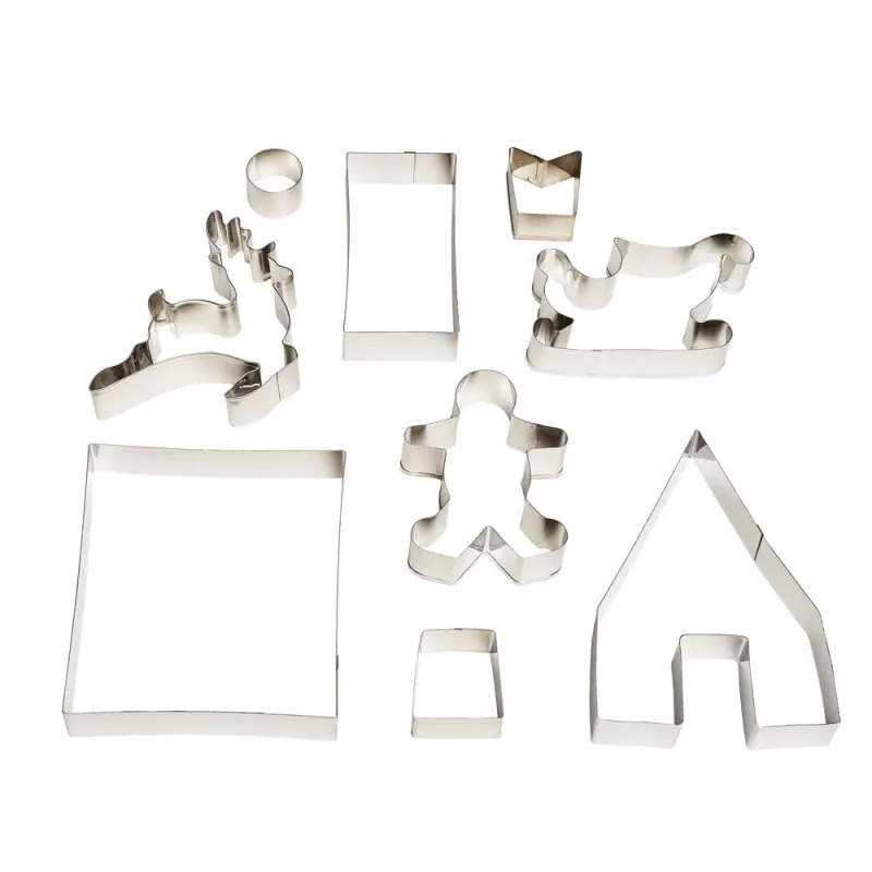 Kit 9 emporte-pièces Noël 3D - Formes festives maison