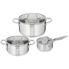 Lot 3 casseroles Tefal Infinite Ø16/18/24 cm + couvercles