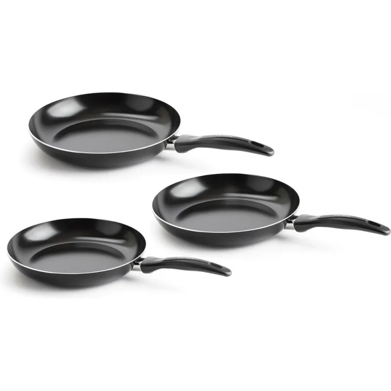 Lot 3 poêles Vita Verte antiadhésives Ø20/24/28cm - Tous feux