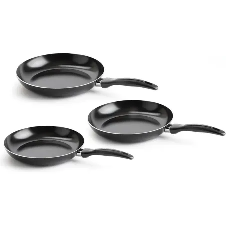 Lot 3 poêles Vita Verte antiadhésives Ø20/24/28cm - Tous feux