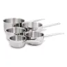 Lot 5 casseroles inox 12 à 20 cm - Cuisine pro