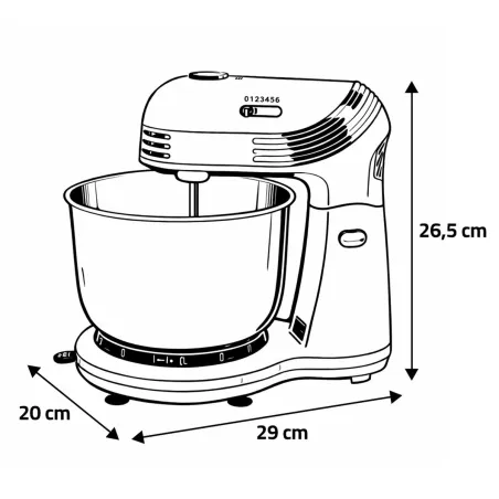 Robot pâtissier 6 vitesses 250W - Idéal pâtisserie maison