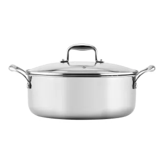Faitout Lumia Tri-Ply 28 cm - Acier inox 18/10 avec couvercle