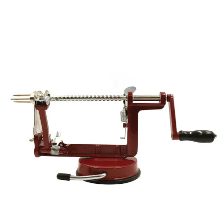 Pèle-pommes ventouse - Épluche, évide et tranche en acier