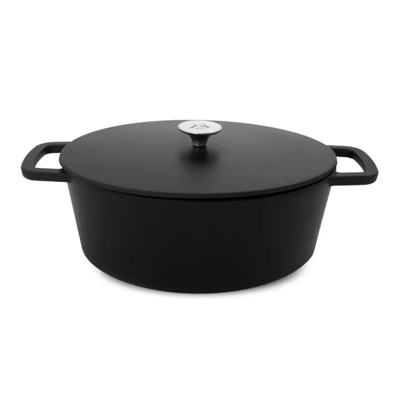 Cocotte fonte aluminium noire 20cm + couvercle émaillé