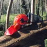 Casque forestier homme orange - Visière et anti-bruit intégrés