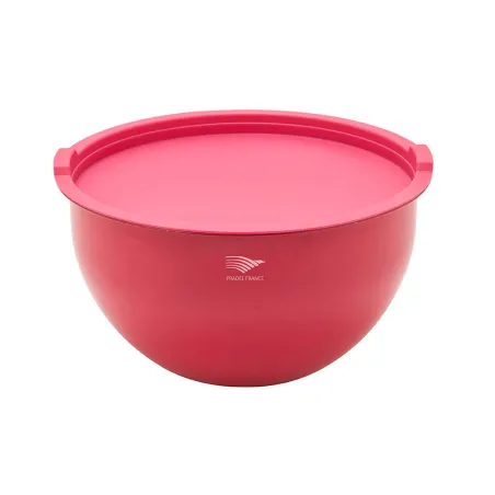 Lot 3 saladiers inox multicolores avec couvercles hermétiques