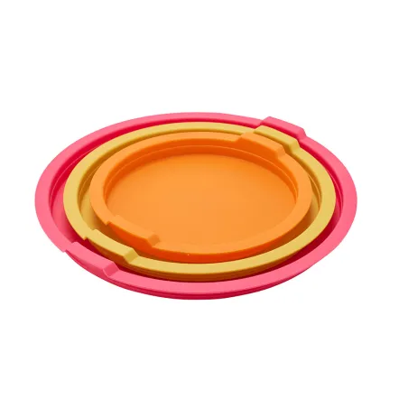 Lot 3 saladiers inox multicolores avec couvercles hermétiques