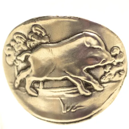 Lot de 6 verres à pastis 18 cl décor gibier en étain