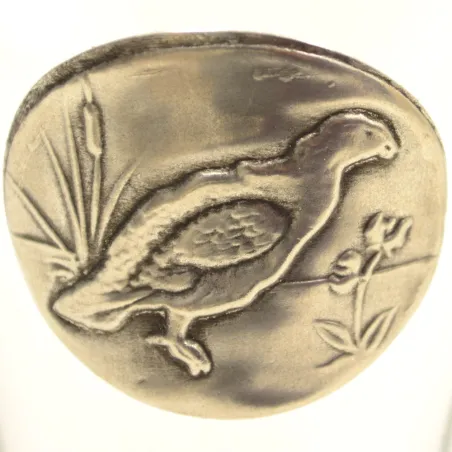 Lot de 6 verres à pastis 18 cl décor gibier en étain