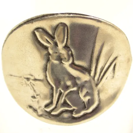 Lot de 6 verres à pastis 18 cl décor gibier en étain