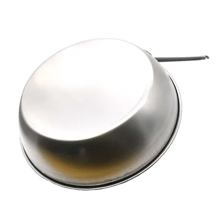 Poêle creuse 40cm en acier poli pour cuisson feu de bois