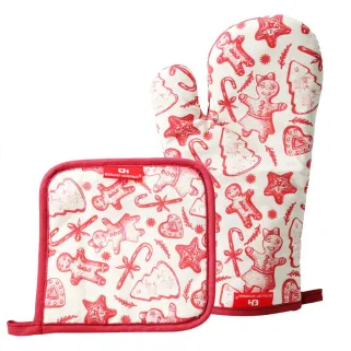Set Noël : Gant, Manique & Tablier de cuisine outdoor