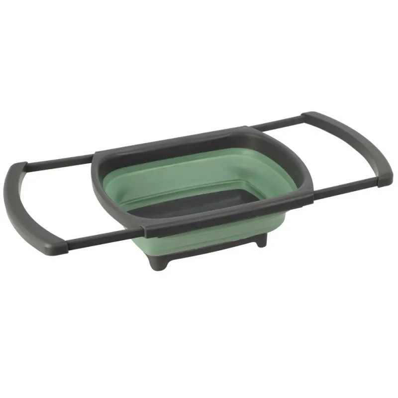 Égouttoir pliable vert/noir 29x26 cm - gain de place