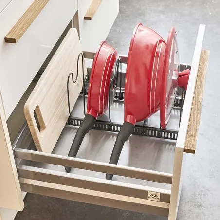 Organisateur de poêles et couvercles pour cuisine