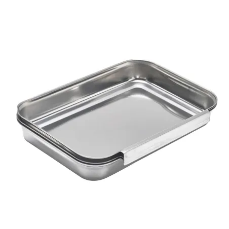 Bacs à paner empilables inox 430 - 20,5x15,5x3 cm