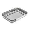 Bacs à paner empilables inox 430 - 20,5x15,5x3 cm