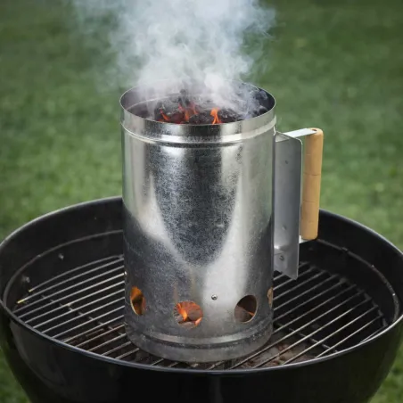 Cheminée d'allumage BBQ - 16x27,5 cm pour grillades parfaites