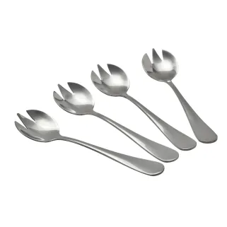 Lot de 4 fourchettes à huîtres en inox ergonomiques