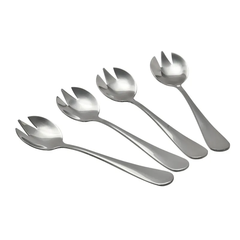 Lot de 4 fourchettes à huîtres en inox ergonomiques