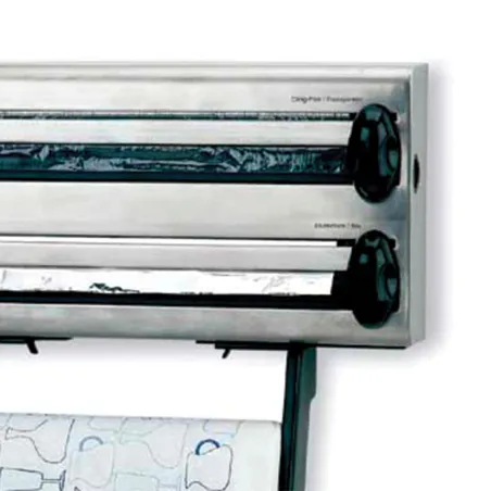 Dérouleur mural triple pour film, papier et aluminium