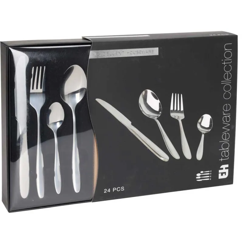 Ménagère 24 pièces en inox – Élégance et résistance