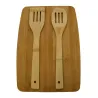Planche bambou 33x23 cm + 2 spatules - cuisine