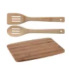 Planche bambou 33x23 cm + 2 spatules - cuisine