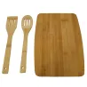 Planche bambou 33x23 cm + 2 spatules - cuisine