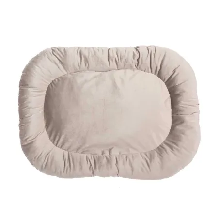 Coussin velvet taupe 90x65 cm antidérapant pour chien