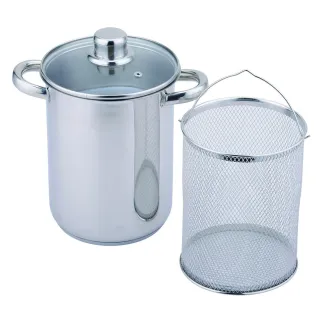 Cuiseur vapeur inox 16cm pour asperges et légumes