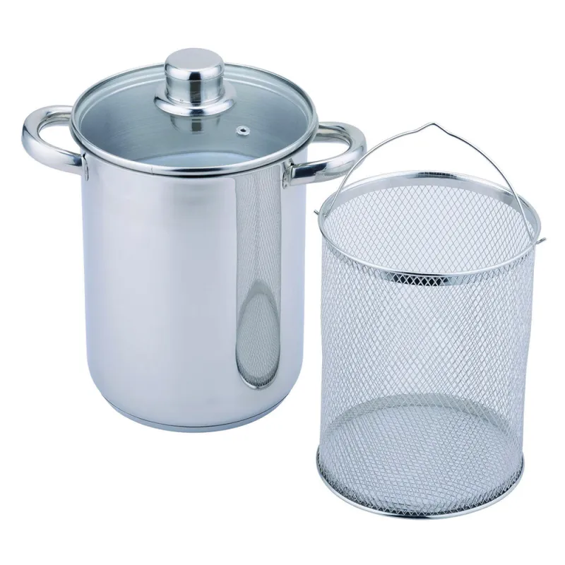 Cuiseur vapeur inox 16cm pour asperges et légumes
