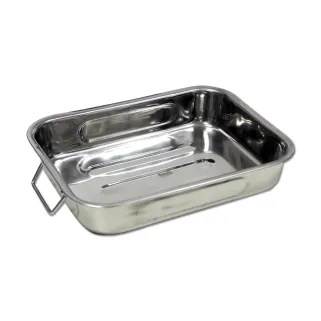 Plat inox multi-usage pour four et préparation carnée
