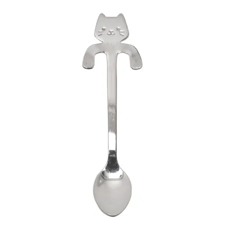 Lot de 2 cuillères chat en inox Pradel - Design ludique